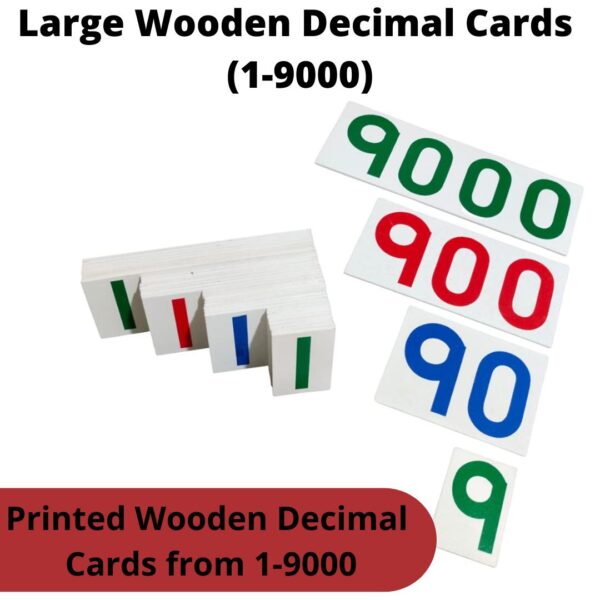 Wooden large decimal cards (1-9000) - Image 2