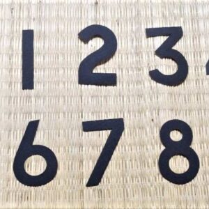 Sandpaper numbers cut-outs