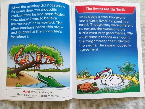 Panchatantra Monkey and Crocodile/Swans and Turtle 2in1 - Image 2