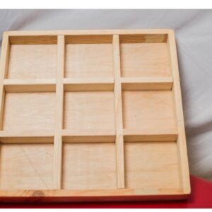 Montessori Checked Tray 3*3