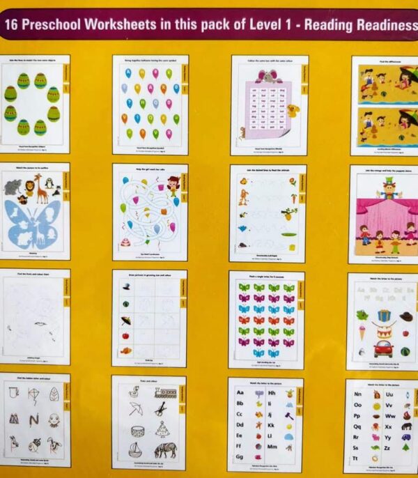 Preschool Worksheets-Reading Readiness Level 1 - Image 2