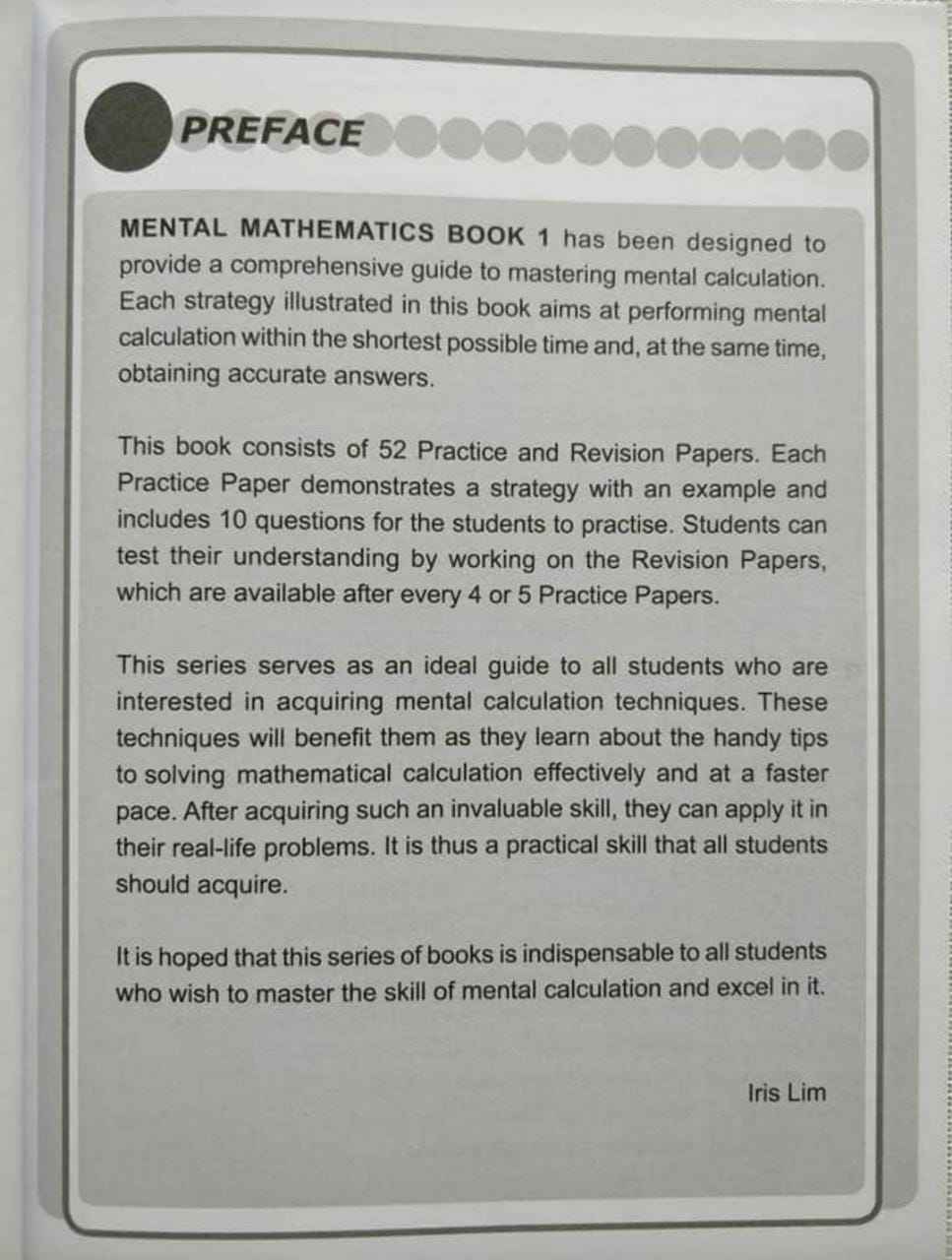 trabajador mariposa Delegación SAP Mental Mathematics Book 1