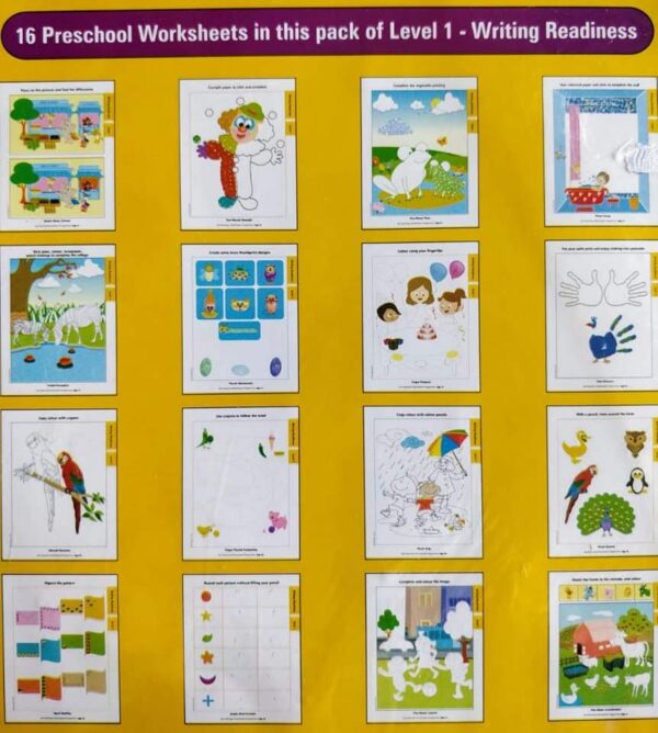 Preschool Worksheets - Writing Readiness Level 1 - Image 2