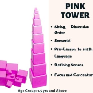 Sensorial Pink Tower Montessori Toy