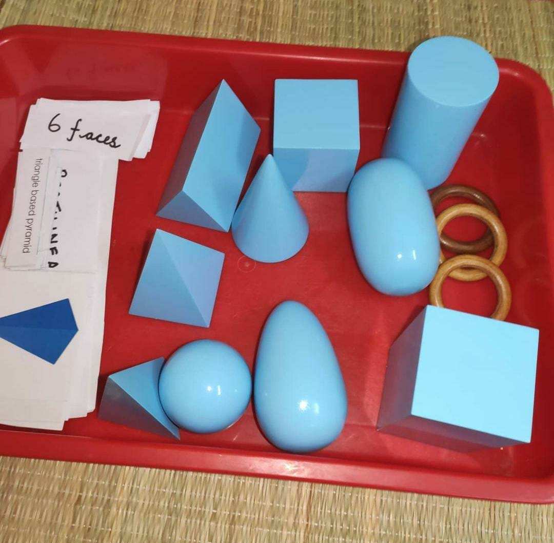 3D Mini Geosolids Maths Plastic Geometric Solids Volume Montessori Math Toys QK 