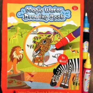 Reusable Magic Water Colouring Book Animals Orange
